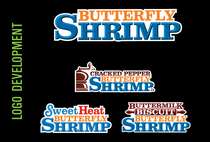 Butterfly Shrimp Logos